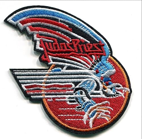 hotrodspirit - Patch Gruppe Judas Priest 8 x 7 cm Logo rot und blau zum Aufbügeln, Rock hotrodspirit - Patch Gruppe Judas Priest 8 x 7 cm Logo rot und blau zum Aufbügeln, Rock von hotrodspirit