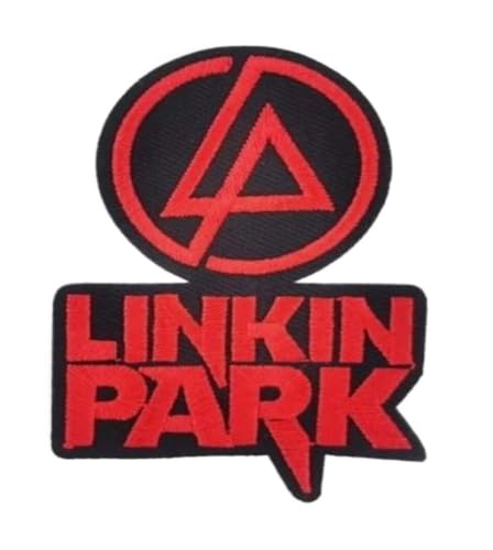 hotrodspirit - Patch Linkin Park rot und schwarz, 8 x 5,5 cm, zum Aufbügeln, Rock Musik von hotrodspirit