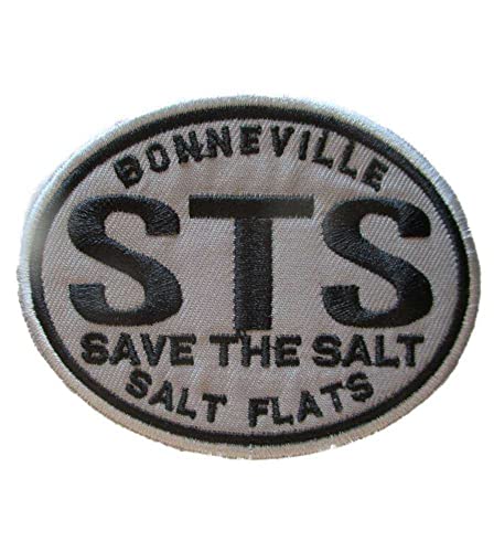 hotrodspirit - Patch STS Save The Salt Bonneville Salzsee 9 x 7 cm zum Aufbügeln, Garage von hotrodspirit