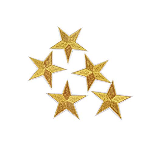 Goldene Stern-Aufnäher, gestickt, 10 Stück, für Kleidung, Nähen, Stickaufnäher zum Aufnähen/Aufbügeln, Bastelzubehör für Kleidung, Hüte, Jeans Goldene Stern-Aufnäher, gestickt, 10 Stück, für Kleidung, Nähen, Stickaufnäher zum Aufnähen/Aufbügeln, Bastelzubehör für Kleidung, Hüte, Jeans von hou zhi liang