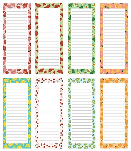 Notizblöcke, magnetisch, Früchte, 22,9 x 8,9 cm, groß, 60 Blatt pro Block für Einkaufsliste, Einkaufsliste, To-Do-Liste, Erinnerungen, Rezepte Notizblöcke, magnetisch, Früchte, 22,9 x 8,9 cm, groß, 60 Blatt pro Block für Einkaufsliste, Einkaufsliste, To-Do-Liste, Erinnerungen, Rezepte von hoziel