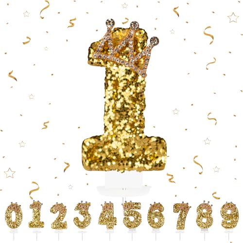 Geburtstagskerzen Krone Zahlen 1, Geburtstag gold Kerzen 1 Zahlen förmige Kerze, 3D Tortendeko, kuchen Dekoration für Geburtstag Party, Hochzeiten, Firmenfeiern, Jubiläen, Birthday Candle Nummer Geburtstagskerzen Krone Zahlen 1, Geburtstag gold Kerzen 1 Zahlen förmige Kerze, 3D Tortendeko, kuchen Dekoration für Geburtstag Party, Hochzeiten, Firmenfeiern, Jubiläen, Birthday Candle Nummer von hpnparty