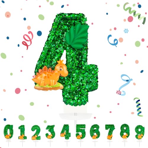 Geburtstagskerzen Zahlen, Dinosaurier Geburtstag Kerzen 4, Zahlenförmige Kerze, 3D Tortendeko, kuchen Dekoration für Geburtstag Party, Hochzeiten, Firmenfeiern, Jubiläen, Birthday Candle Nummer Geburtstagskerzen Zahlen, Dinosaurier Geburtstag Kerzen 4, Zahlenförmige Kerze, 3D Tortendeko, kuchen Dekoration für Geburtstag Party, Hochzeiten, Firmenfeiern, Jubiläen, Birthday Candle Nummer von hpnparty