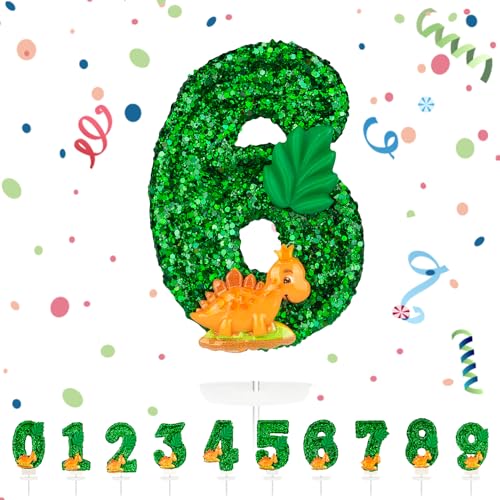 Geburtstagskerzen Zahlen, Dinosaurier Geburtstag Kerzen 6, Zahlenförmige Kerze, 3D Tortendeko, kuchen Dekoration für Geburtstag Party, Hochzeiten, Firmenfeiern, Jubiläen, Birthday Candle Nummer Geburtstagskerzen Zahlen, Dinosaurier Geburtstag Kerzen 6, Zahlenförmige Kerze, 3D Tortendeko, kuchen Dekoration für Geburtstag Party, Hochzeiten, Firmenfeiern, Jubiläen, Birthday Candle Nummer von hpnparty