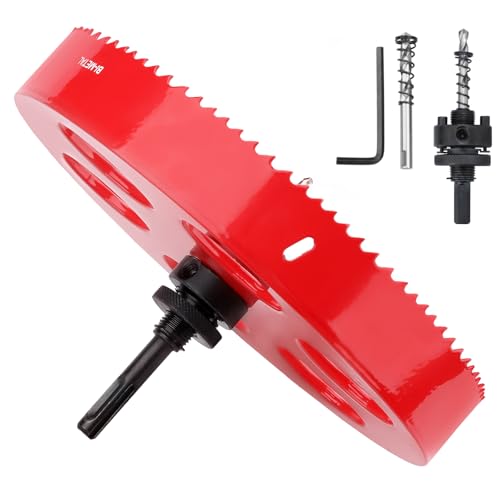 hsawbit Lochsäge 305 mm mit SDS-Plus-Schaft, 305 mm Lochschneider, HSS Bi-Metall für Holz, Sperrholz, PVC, Trockenbau und Blech hsawbit Lochsäge 305 mm mit SDS-Plus-Schaft, 305 mm Lochschneider, HSS Bi-Metall für Holz, Sperrholz, PVC, Trockenbau und Blech von hsawbit