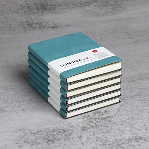 Notizbuch A6 liniertes Leder 6er Pack Hardcover Notizbücher mit Hochwertigem Dickem 100 gsm, Journal Notizbücher Klassisches Notizblock für Schreiben, Büro, Schule, Geschäft 10,5 * 14 cm, Tiffany von huaao