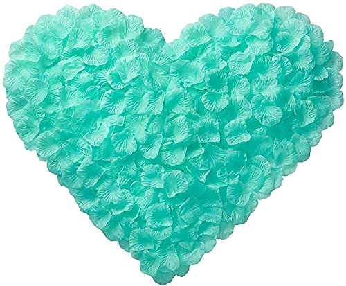 huaao 3000pcs Romantische Rosenblätter Hochzeit Dekoration Romantische für Valentinstag Verlobung Geburtstag Jahrestag, Tiffany-Blau huaao 3000pcs Romantische Rosenblätter Hochzeit Dekoration Romantische für Valentinstag Verlobung Geburtstag Jahrestag, Tiffany-Blau von huaao