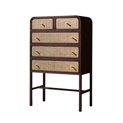 Kommode für Schlafzimmer- Japanische Kommode aus Rattan mit goldenen Griffen, hoher Eingangsschrank for das Wohnzimmer, Aufbewahrungsschrank aus Holz, Beistelltisch for Schrank, Wohnzimmer und Eingang Kommode für Schlafzimmer- Japanische Kommode aus Rattan mit goldenen Griffen, hoher Eingangsschrank for das Wohnzimmer, Aufbewahrungsschrank aus Holz, Beistelltisch for Schrank, Wohnzimmer und Eingang von huanglyc-232