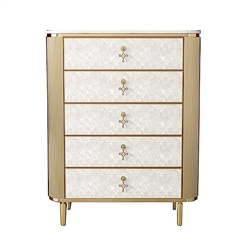 Kommode für Schlafzimmer- Kommode mit 5 Schubladen, luxuriöser Muschel-Nachtschubladenschrank for Schlafzimmer, Rock-Panel-Holz-Aufbewahrungsschrank mit speziell geformtem Metallgriff Kommode Kommode für Schlafzimmer- Kommode mit 5 Schubladen, luxuriöser Muschel-Nachtschubladenschrank for Schlafzimmer, Rock-Panel-Holz-Aufbewahrungsschrank mit speziell geformtem Metallgriff Kommode von huanglyc-232