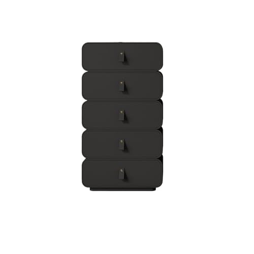 huanglyc-232 Kommode für Schlafzimmer- Kommode, Aufbewahrungsschrank, Holz-Schlafzimmer-Aufbewahrungsschrank, Schrankeinheit for Schlafzimmer, Wohnzimmer Kommode(Schwarz,60 * 40 * 118cm) von huanglyc-232