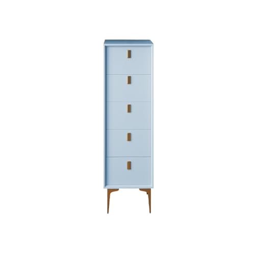huanglyc-232 Kommode für Schlafzimmer- Kommode for Schlafzimmer, Moderne Aufbewahrungstruhe an der Wand, extrem schmaler Organizer aus Holz Kommode(Blue-A) von huanglyc-232