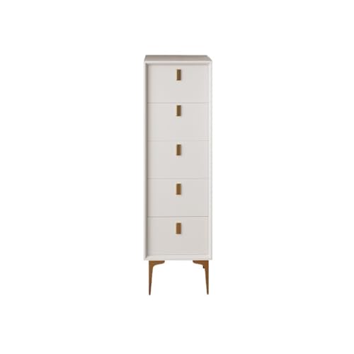 huanglyc-232 Kommode für Schlafzimmer- Kommode for Schlafzimmer, Moderne Aufbewahrungstruhe an der Wand, extrem schmaler Organizer aus Holz Kommode(White-A) von huanglyc-232
