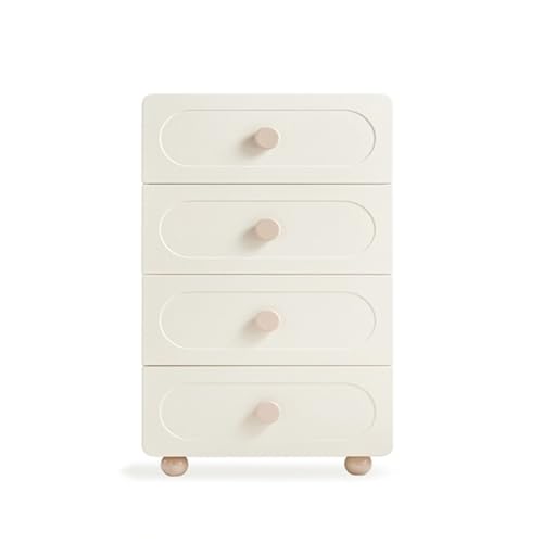huanglyc-232 Kommode für Schlafzimmer- Kommode mit Schubladen, Schubladenkommode aus Holz mit Schienen for Schlafzimmer, Wohnzimmer, Flur, Kinderzimmer, Weiß Kommode(60 * 43 * 102cm) von huanglyc-232
