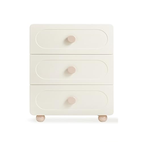 huanglyc-232 Kommode für Schlafzimmer- Kommode mit Schubladen, Schubladenkommode aus Holz mit Schienen for Schlafzimmer, Wohnzimmer, Flur, Kinderzimmer, Weiß Kommode(60 * 43 * 78cm) von huanglyc-232