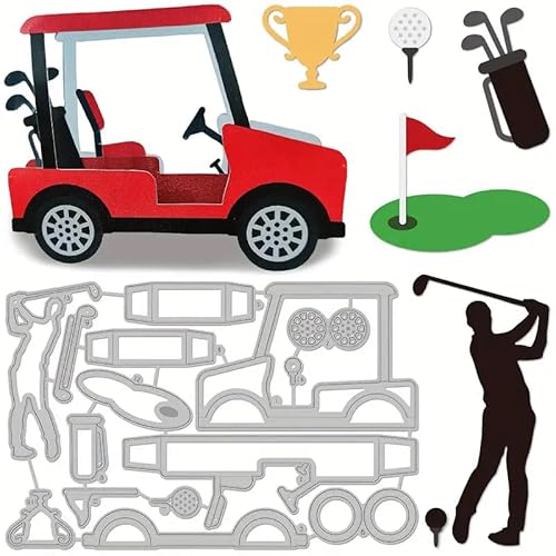Metall-Stanzformen, Motiv: Golf, Sport, Motiv: Merry Christmas, quadratischer Rahmen, Stanzschablonen, DIY, Scrapbooking, dekoratives Prägepapier, Party, Hochzeit, Kartenherstellung Metall-Stanzformen, Motiv: Golf, Sport, Motiv: Merry Christmas, quadratischer Rahmen, Stanzschablonen, DIY, Scrapbooking, dekoratives Prägepapier, Party, Hochzeit, Kartenherstellung von hubangzhu