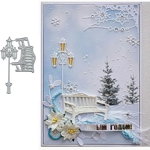 Metall-Stanzformen, Motiv: Straßenlaterne, Parkbank, Weihnachtsbeleuchtung, Stanzschablonen, DIY, Scrapbooking, dekoratives Prägepapier, Party, Hochzeit, Kartenherstellung, 2 Stück Metall-Stanzformen, Motiv: Straßenlaterne, Parkbank, Weihnachtsbeleuchtung, Stanzschablonen, DIY, Scrapbooking, dekoratives Prägepapier, Party, Hochzeit, Kartenherstellung, 2 Stück von hubangzhu