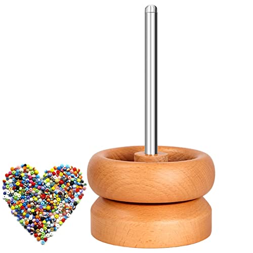 huiba 2 Holzperlen-Spinner, Schale für Perlen aus Holz zur Schmuckherstellung – Holzperlenschale für Taille, Armbänder, DIY-Perlen für Bastelprojekte huiba 2 Holzperlen-Spinner, Schale für Perlen aus Holz zur Schmuckherstellung – Holzperlenschale für Taille, Armbänder, DIY-Perlen für Bastelprojekte von huiba