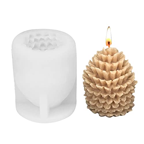 huiba 2 Kerzenformen in Form von Kerzen, Weihnachtsform für Fondant, Backwerkzeug für Fondant und Seife, Geschenk für Weihnachten von huiba