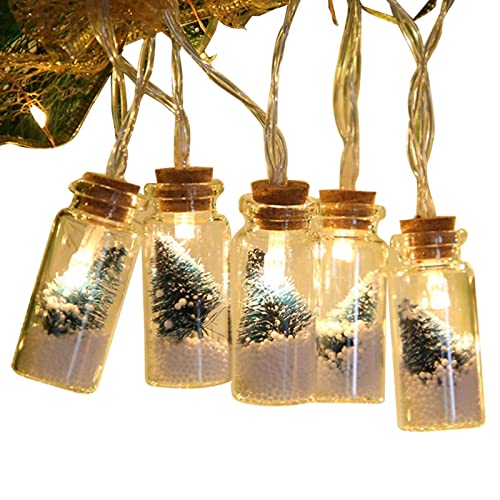 huiba Schiffsbeleuchtung für den Innenbereich, batteriebetriebene Lichterkette mit 20 Wunschflaschen, Dekoration für den Weihnachtsbaum, keine von huiba