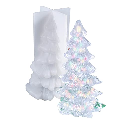 huiba Weihnachtsbaumform | Kerzenformen zum Basteln von Kerzen – Silikon-Seifenformen aus Kiefernbaum, Kuchendekoration, Wachsmalstifte, Schokoladengelatine von huiba