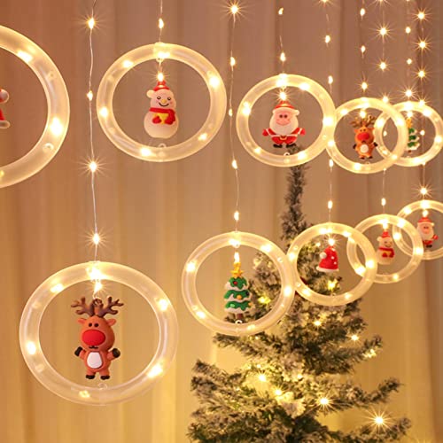 huiba Weihnachtsvorhanglichter - Batteriebetriebene Weihnachtsvorhanglichter | Weihnachtsdekoration für Schaufenster, Gesimse, Gärten im Freien und mehr huiba Weihnachtsvorhanglichter - Batteriebetriebene Weihnachtsvorhanglichter | Weihnachtsdekoration für Schaufenster, Gesimse, Gärten im Freien und mehr von huiba