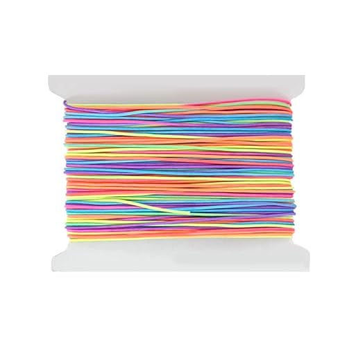 Huotflame 38 Farben Gummiband Kordel für DIY Schmuck - Elastische Schnur 20m, Hochwertige Polyester mit Latex, Bunte Farben zum Basteln - Perfekt für Armbänder, Perlen, Freundschaftsarmbänder Huotflame 38 Farben Gummiband Kordel für DIY Schmuck - Elastische Schnur 20m, Hochwertige Polyester mit Latex, Bunte Farben zum Basteln - Perfekt für Armbänder, Perlen, Freundschaftsarmbänder von huoflame