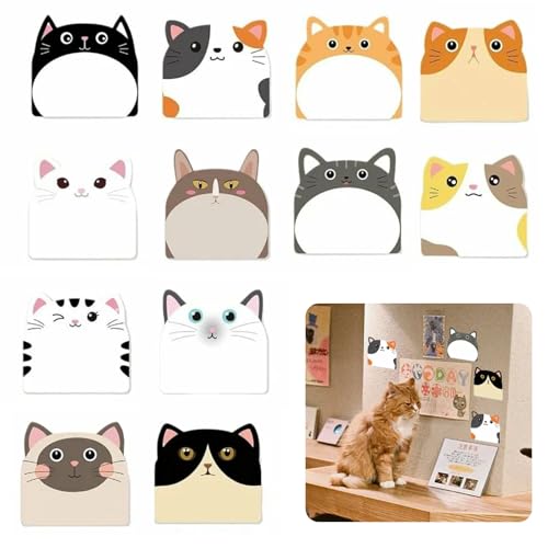 Huotflame Sticky Notes Cartoon Tiere Set – Selbstklebende Notizzettel mit starker Haftung, 12 Stück niedliche Katzenmotive – Perfekt für Schule, Büro, Kindergeburtstag, Mitgebsel, Geschenkideen Huotflame Sticky Notes Cartoon Tiere Set – Selbstklebende Notizzettel mit starker Haftung, 12 Stück niedliche Katzenmotive – Perfekt für Schule, Büro, Kindergeburtstag, Mitgebsel, Geschenkideen von huoflame
