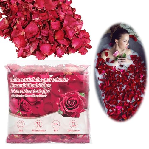 Hurifeng Blütenkonfetti - 100% echte getrocknete Rosenblätter； biologische Dekoration - Rosenblätter Deko für Geburtstage； Hochzeiten von hurifeng