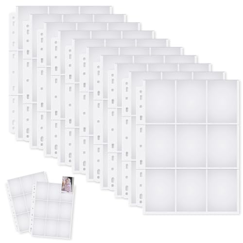 Hurifeng Sammelkarten Hüllen - 360 Taschen; 20 seiten; Doppelseitiger 9 Taschen Seitenschutz; 11 Löcher - Ultratransparente Kartenblätter; Sammelkarten Album Zubehör; Karten Sleeves;kartenhülle von hurifeng