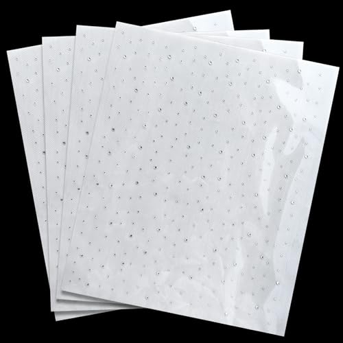 Hurifeng Strass Aufbügeln Set 4 Bögen - Weiße Hotfix Strass Aufkleber für Kleidung, Taschen & Schuhe - Kristall Transfer Patches für DIY Bastelprojekte Hurifeng Strass Aufbügeln Set 4 Bögen - Weiße Hotfix Strass Aufkleber für Kleidung, Taschen & Schuhe - Kristall Transfer Patches für DIY Bastelprojekte von hurifeng