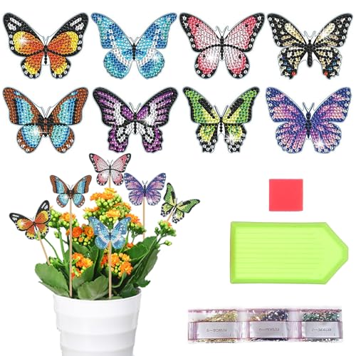hurifeng Diamond Painting Set für Dekorative Schmetterlinge DIY Kunsthandwerk - Entzückende Schmetterling Dekoration für Zuhause - Malen mit Diamanten für Kreativität und Spaß von hurifeng