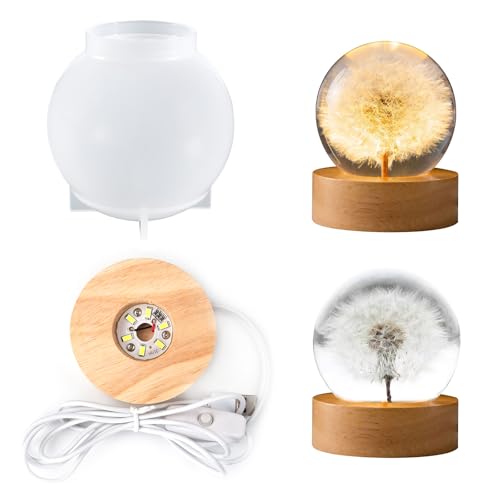 Einzigartige sphärisch Lampe sphärisch-Schöne Epoxidharz Kugel Lampe in Formen; Silikon-und Gießformen-inkl;LED Kugel für sphärisch Gießformen aus Silikon für DIY-Projekte Einzigartige sphärisch Lampe sphärisch-Schöne Epoxidharz Kugel Lampe in Formen; Silikon-und Gießformen-inkl;LED Kugel für sphärisch Gießformen aus Silikon für DIY-Projekte von hurifeng
