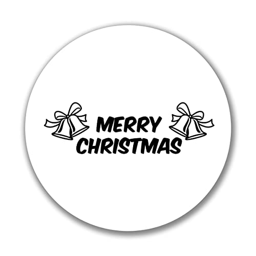 HUURAA! Aufkleber Merry Christmas Glocken Sticker 10cm mit Motiv zu Weihnachten Geschenk Idee für Freunde und Familie von huuraa