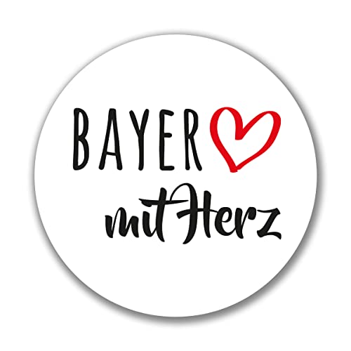 Huuraa Aufkleber Bayer mit Herz Sticker 10cm mit Motiv für die tollsten Menschen Geschenk Idee für Freunde und Familie von huuraa