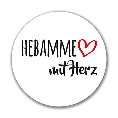 Huuraa Aufkleber Hebamme mit Herz Sticker 10cm mit Motiv für die tollsten Menschen Geschenk Idee für Freunde und Familie von huuraa