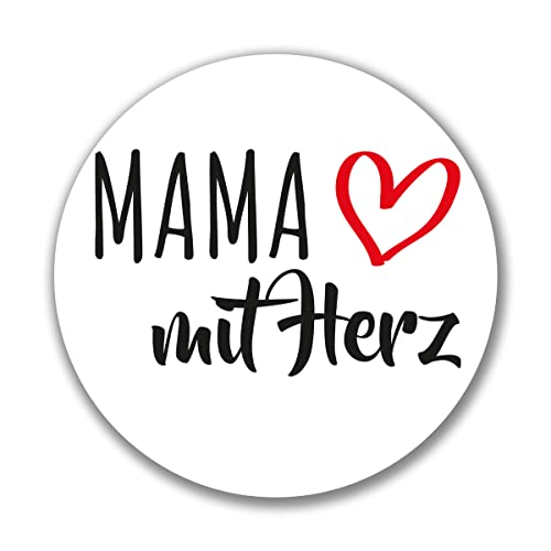 Huuraa Aufkleber Mama mit Herz Sticker 10cm mit Motiv für die tollsten Menschen Geschenk Idee für Freunde und Familie von huuraa