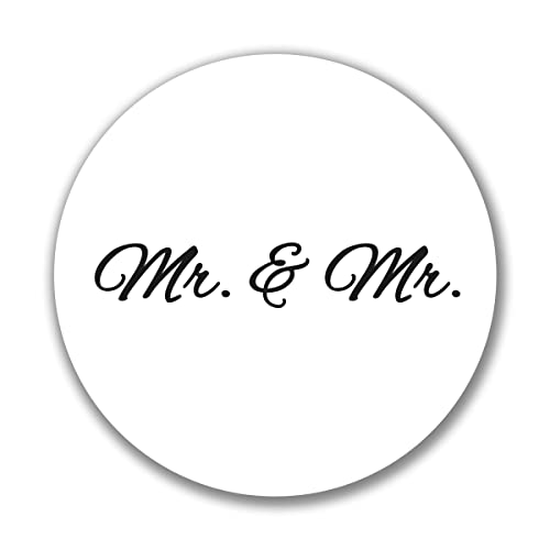 Huuraa Aufkleber Mr. & Mr. Schriftzug Sticker 10cm mit Motiv Hochzeits Geschenk Idee für Freunde und Familie von huuraa