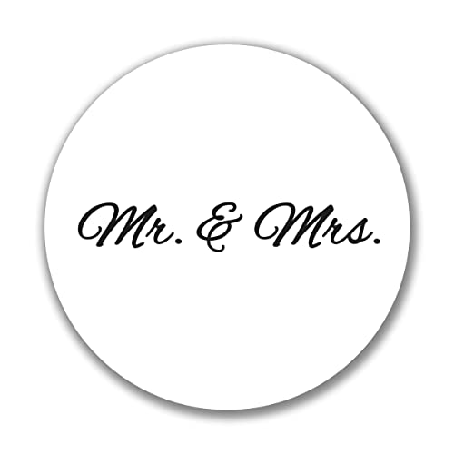 Huuraa Aufkleber Mr. & Mrs. Schriftzug Sticker 10cm mit Motiv Hochzeits Geschenk Idee für Freunde und Familie von huuraa