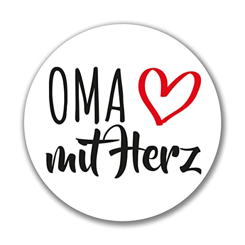 Huuraa Aufkleber Oma mit Herz Sticker 10cm mit Motiv für die tollsten Menschen Geschenk Idee für Freunde und Familie von huuraa