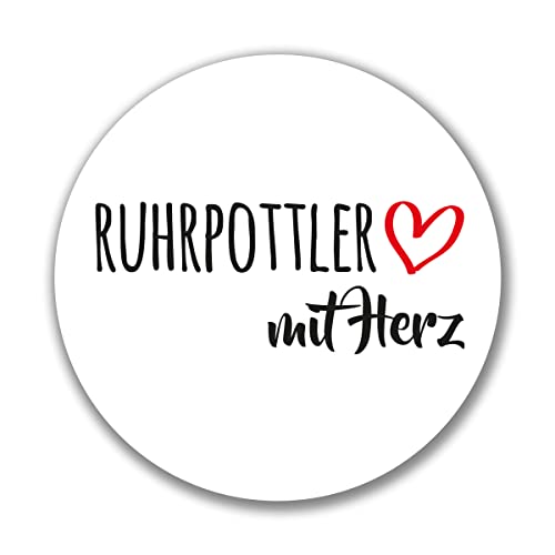 Huuraa Aufkleber Ruhrpottler mit Herz Sticker 10cm mit Motiv für die tollsten Menschen Geschenk Idee für Freunde und Familie von huuraa