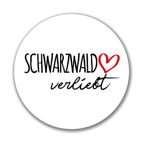 Huuraa Aufkleber Schwarzwald verliebt Sticker 10cm mit Namen deiner lieblings Region Geschenk Idee für Freunde und Familie von huuraa