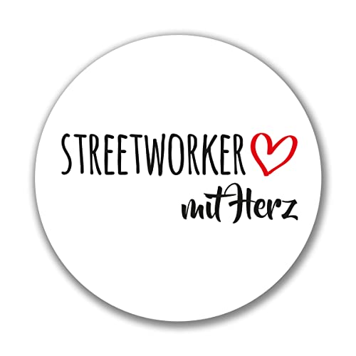 Huuraa Aufkleber Streetworker mit Herz Sticker 10cm mit Motiv für die tollsten Menschen Geschenk Idee für Freunde und Familie von huuraa
