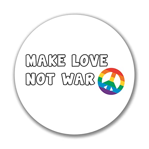 Huuraa Aufkleber Make Love not War Liebe Sticker 10cm mit Friedens Motiv Geschenk Idee für Freunde und Familie von huuraa