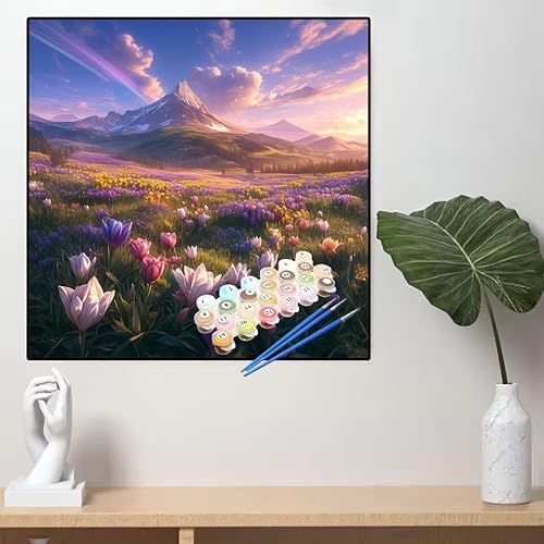 Malen Nach Zahlen Berg Malen Nach Zahlen Erwachsene Blume Painting by Numbers Adult,DIY Handgemalt Ölgemälde set Mit Pinsel/Acrylpigment,Farbe Leinwand Bastelset für Home Dekor Geschenke 80x80cm YL726 Malen Nach Zahlen Berg Malen Nach Zahlen Erwachsene Blume Painting by Numbers Adult,DIY Handgemalt Ölgemälde set Mit Pinsel/Acrylpigment,Farbe Leinwand Bastelset für Home Dekor Geschenke 80x80cm YL726 von huuyaofaa