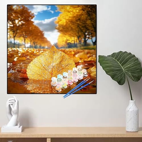 Malen Nach Zahlen Herbst Malen Nach Zahlen Erwachsene Blätter Painting by Numbers Adult,DIY Handgemalt Ölgemälde set Mit Pinsel/Acrylpigment,Farbe Leinwand Bastelset,Home Dekor Geschenke 40x40cm YL665 Malen Nach Zahlen Herbst Malen Nach Zahlen Erwachsene Blätter Painting by Numbers Adult,DIY Handgemalt Ölgemälde set Mit Pinsel/Acrylpigment,Farbe Leinwand Bastelset,Home Dekor Geschenke 40x40cm YL665 von huuyaofaa