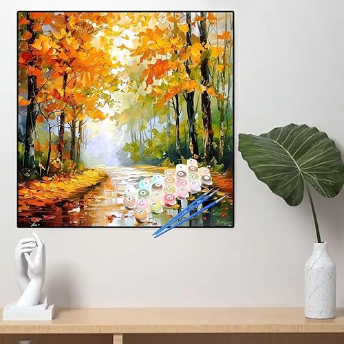 Malen Nach Zahlen Herbst Malen Nach Zahlen Erwachsene Blätter Painting by Numbers Adult,DIY Handgemalt Ölgemälde set Mit Pinsel/Acrylpigment,Farbe Leinwand Bastelset,Home Dekor Geschenke 55x55cm YL664 Malen Nach Zahlen Herbst Malen Nach Zahlen Erwachsene Blätter Painting by Numbers Adult,DIY Handgemalt Ölgemälde set Mit Pinsel/Acrylpigment,Farbe Leinwand Bastelset,Home Dekor Geschenke 55x55cm YL664 von huuyaofaa