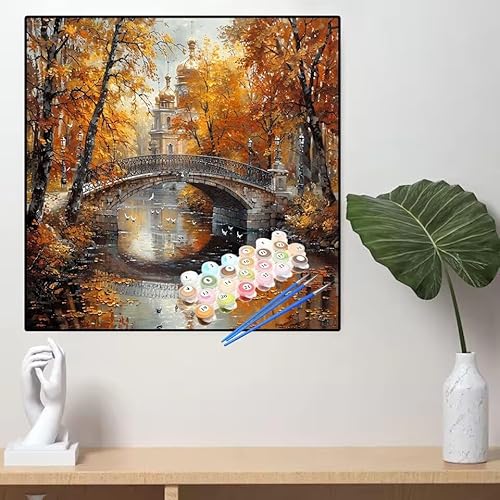Malen Nach Zahlen Herbst Malen Nach Zahlen Erwachsene Brücke Painting by Numbers Adult,DIY Handgemalt Ölgemälde set Mit Pinsel/Acrylpigment,Farbe Leinwand Bastelset,Home Dekor Geschenke 45x45cm YL667 Malen Nach Zahlen Herbst Malen Nach Zahlen Erwachsene Brücke Painting by Numbers Adult,DIY Handgemalt Ölgemälde set Mit Pinsel/Acrylpigment,Farbe Leinwand Bastelset,Home Dekor Geschenke 45x45cm YL667 von huuyaofaa