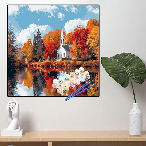 Malen Nach Zahlen Herbst Malen Nach Zahlen Erwachsene Landschaft Painting by Numbers Adult,DIY Handgemalt Ölgemälde set Mit Pinsel/Acrylpigment,Farbe Leinwand Bastelset,Dekor Geschenke 55x55cm YL657 Malen Nach Zahlen Herbst Malen Nach Zahlen Erwachsene Landschaft Painting by Numbers Adult,DIY Handgemalt Ölgemälde set Mit Pinsel/Acrylpigment,Farbe Leinwand Bastelset,Dekor Geschenke 55x55cm YL657 von huuyaofaa