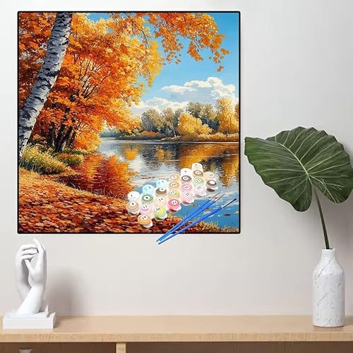 Malen Nach Zahlen Herbst Malen Nach Zahlen Erwachsene See Painting by Numbers Adult,DIY Handgemalt Ölgemälde set Mit Pinsel/Acrylpigment,Farbe Leinwand Bastelset für Home Dekor Geschenke 40x40cm YL659 Malen Nach Zahlen Herbst Malen Nach Zahlen Erwachsene See Painting by Numbers Adult,DIY Handgemalt Ölgemälde set Mit Pinsel/Acrylpigment,Farbe Leinwand Bastelset für Home Dekor Geschenke 40x40cm YL659 von huuyaofaa