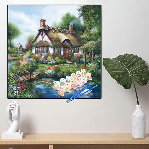 Malen Nach Zahlen Tier Malen Nach Zahlen Erwachsene Bauernhof Painting by Numbers Adult,DIY Handgemalt Ölgemälde set Mit Pinsel/Acrylpigment,Farbe Leinwand Bastelset,Home Dekor Geschenke 55x55cm YL127 von huuyaofaa